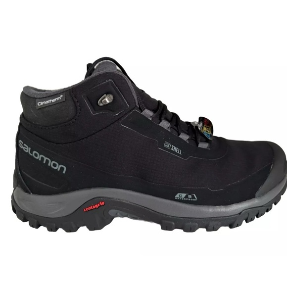 Salomon Men Shelter CS WP Winter Boots Black Contagrip Waterproof US 10 - Picture 1 of 13